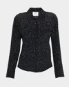 Courrèges 2-pocket Medusa Crepe Button-down Shirt In Black