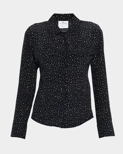 Courrèges 2-pocket Medusa Crepe Button-down Shirt In Black
