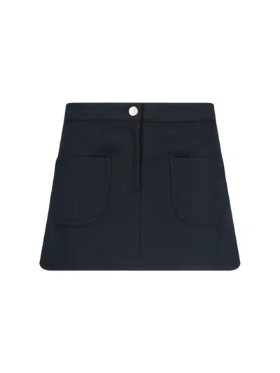 Courrèges 2-pocket" Mini Skirt - Black