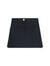 Courrèges Logo-appliqué Twill Miniskirt In Black