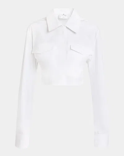Courrèges 2-pocket Poplin Crop Shirt