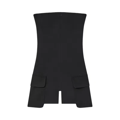 Pre-owned Courrèges 2-pocket Tech Jersey Allover 'black' | Women's Size S