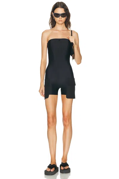 Courrèges 2 Pocket Tech Romper In Black