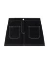 Courrèges 2-pocket Topstitched Denim Mini Skirt In Black