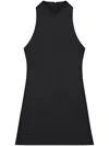 Courrèges Twisted Design Sleeveless Top In Soft Cotton In Black