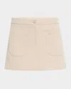 Courrèges 2-pocket Twill Mini Skirt In Sand