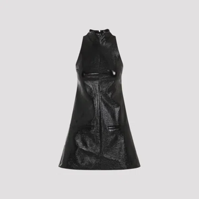 COURRÈGES 2 POCKETS VINYL A-LINE DRESS