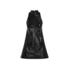 Courrèges Courreges 2 Pockets Vinyl A-line Dress Women In Black