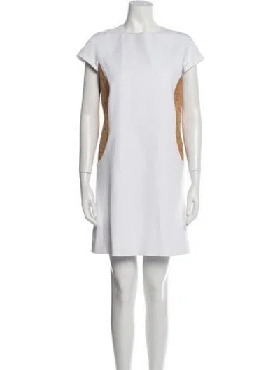 Pre-owned Courrèges 2015 Mini Dress In Neutral