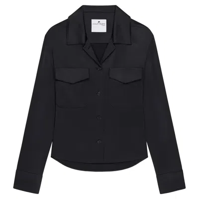 Courrèges 2-pocket Satin Shirt In Animal Print