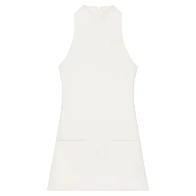 Courrèges 2-pocket Twill A-line Dress In White