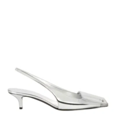 Courrèges 45mm Sling-back Pumps In Silver