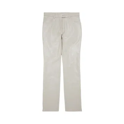 Pre-owned Courrèges 5-pocket Vinyl Pants 'mastic Grey' | Women's Size 26 In Gray