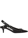 Courrèges 50mm Racer Slingback Pumps In Black