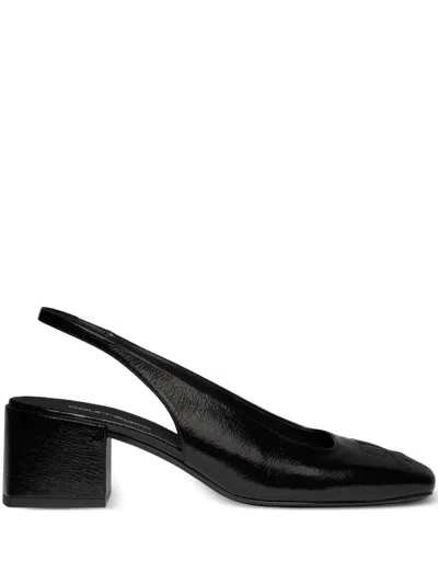 Courrèges 55mm Block-heel Slingback Pumps In Black