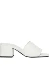 Courrèges 55mm Leather Block-heel Sandals In White