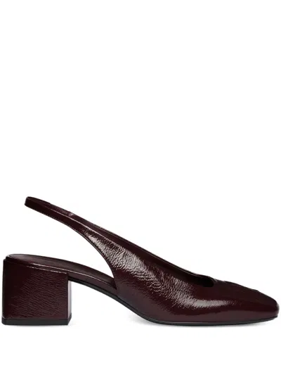 Courrèges 55mm Slingback Block-heel Shoes In Red