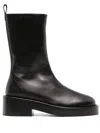 Courrèges Courreges Black Leather Ankle Boots In Black