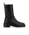Courrèges Courreges Black Leather Ankle Boots In Black