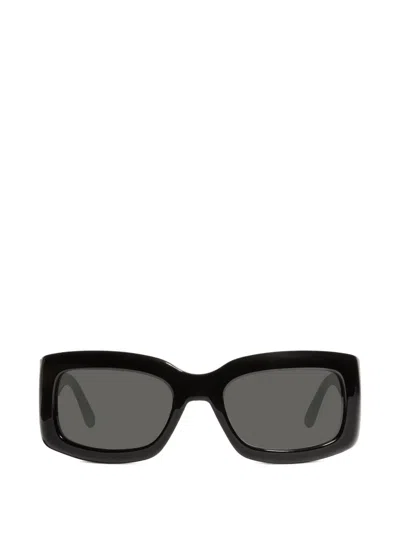 Courrèges 69 Rectangle-frame Sunglasses In Black
