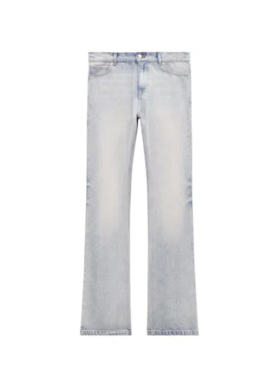 Courrèges 70's Bootcut Cotton Jeans In 蓝色