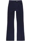 Courrèges Low-rise Bootcut Trousers In Blue
