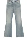 Courrèges Bootcut Trousers With Whiskering Effect In Blue