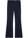 Courrèges 70's Twill Bootcut Trousers In Blue