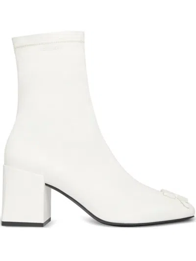 Courrèges Courregès 70mm Block Heel Ankle Boots In White