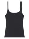 Courrèges Buckle Jersey Tank Top In Black