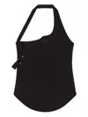 Courrèges Tank Top With Asymmetrical Buckle In Black