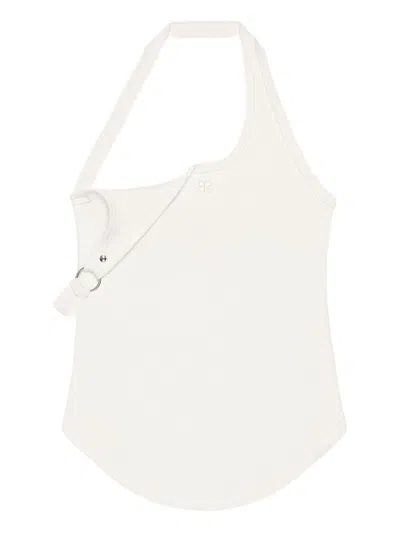 Courrèges 90's Buckle Tank Top In White