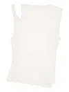 Courrèges Oblique 90`s Rib Top Clothing In White
