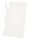 Courrèges Oblique 90`s Rib Top Clothing In White