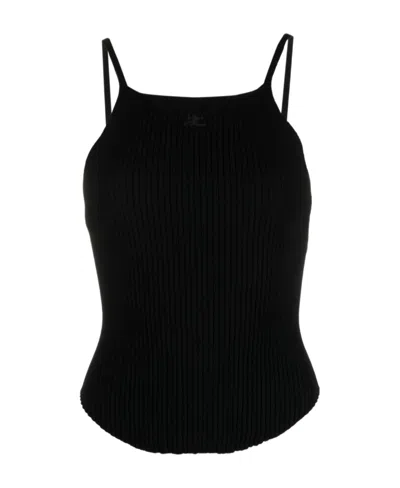 COURRÈGES HOLISTIC RIBBED-KNIT TANK TOP