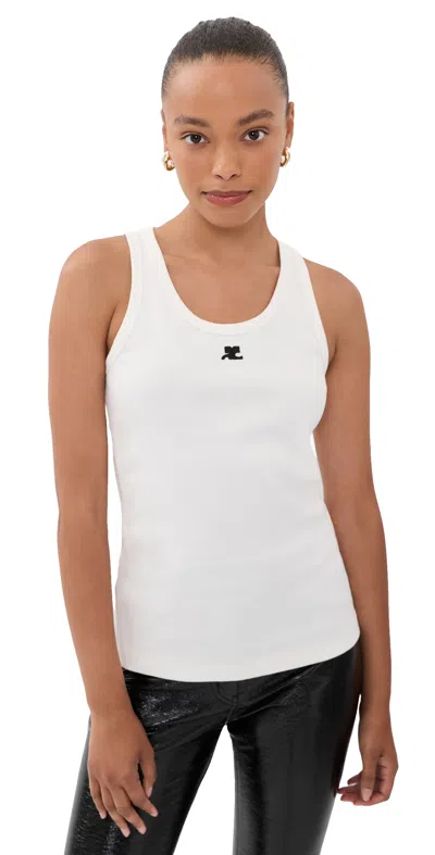 Courrèges 90's Rib Tank Top Heritage White