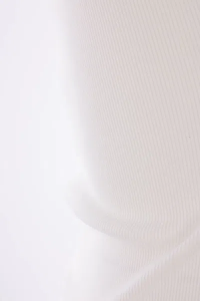Courrèges 90's Ribbed Cotton Top In White