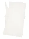 Courrèges Oblique 90`s Rib Top Clothing In White