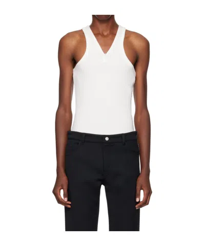 Courrèges 90's Ribbed Tank Top In Black