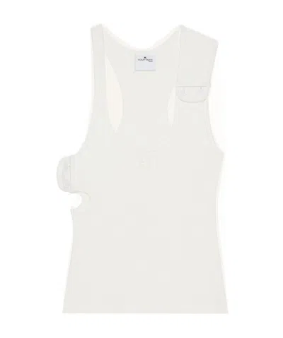 COURRÈGES COURRÈGES 90'S RIBBED CUT-OUT DETAILED TANK TOP