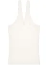 Courrèges 90's Ribbed Tank Top In White