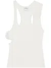 Courrèges Double Bucket Tank Top In White