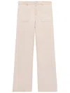 Courrèges Button-front Wide-leg Trousers In 中性色