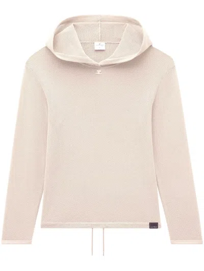 Courrèges Logo-patch Mesh Jumper In 中性色