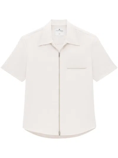 Courrèges Zip-up Twill Shirt In 中性色