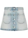 Courrèges Courreges Woman Denim Skirt Blue Size 10 Cotton In 蓝色