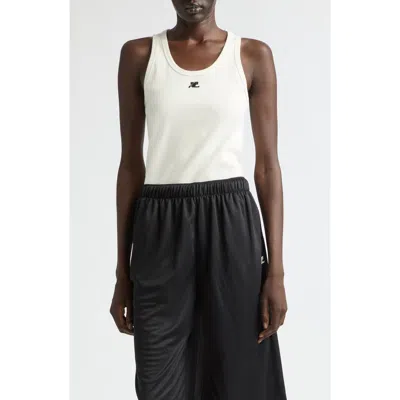 Courrèges '90s Cotton Rib Tank In White