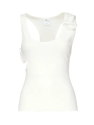 Courrèges 90s Rib Tank Top In White