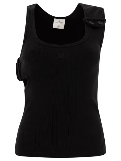 COURRÈGES COURREGÈS 90S RIBBED TANK TOP