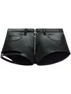 Courrèges Cut-out Zip-up Mini Shorts In ブラック
